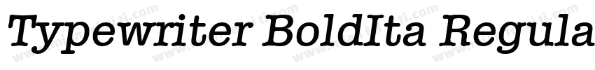 Typewriter BoldIta Regular字体转换